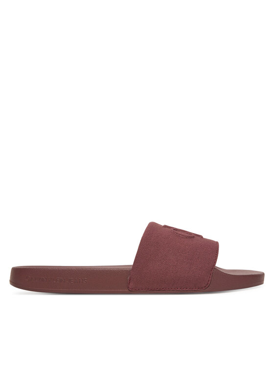 Calvin Klein Jeans Klapki Slide Hf Mono Cv YM0YM01282 Brązowy