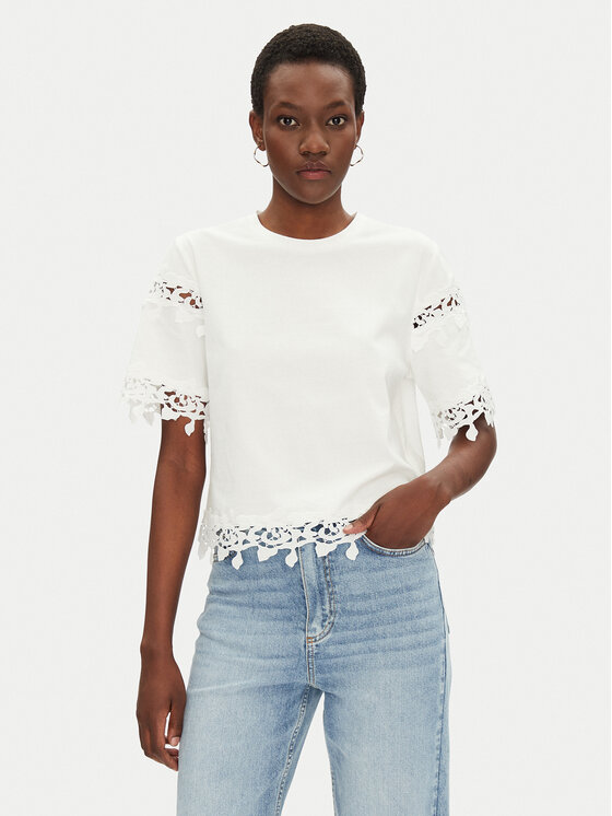Morgan T-Shirt 251-DFUTUR M Biały Regular Fit