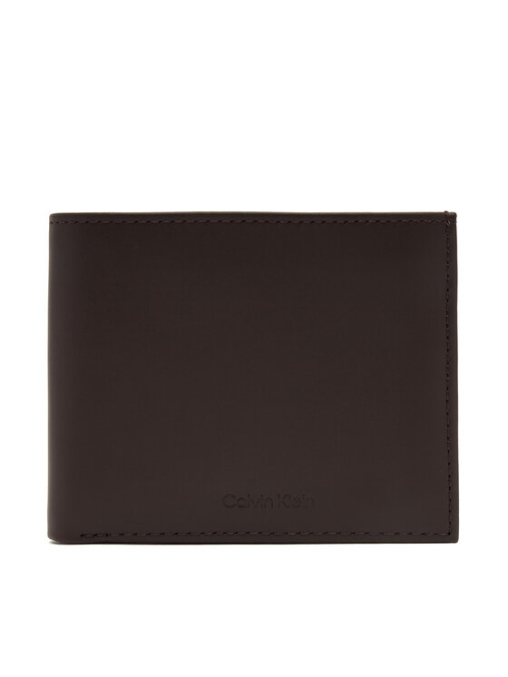 Calvin Klein Portfel męski Ck Premium Bifold 5Cc W/Coin K50K512923 Brązowy