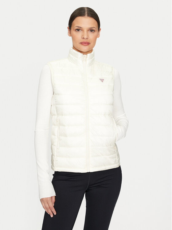 Guess Jeans Bezrękawnik W4YN11 WG922 Écru Regular Fit