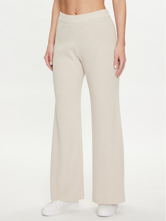 Pangaia Spodnie dzianinowe Recycled Cashmere Beżowy Regular Fit