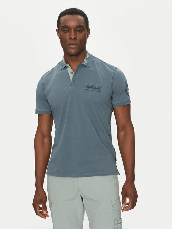 Napapijri Polo E-Amundsen NP0A4IN9 Niebieski Regular Fit