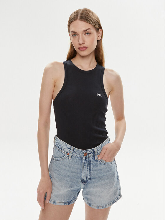 Lee Top 112341592 Czarny Slim Fit
