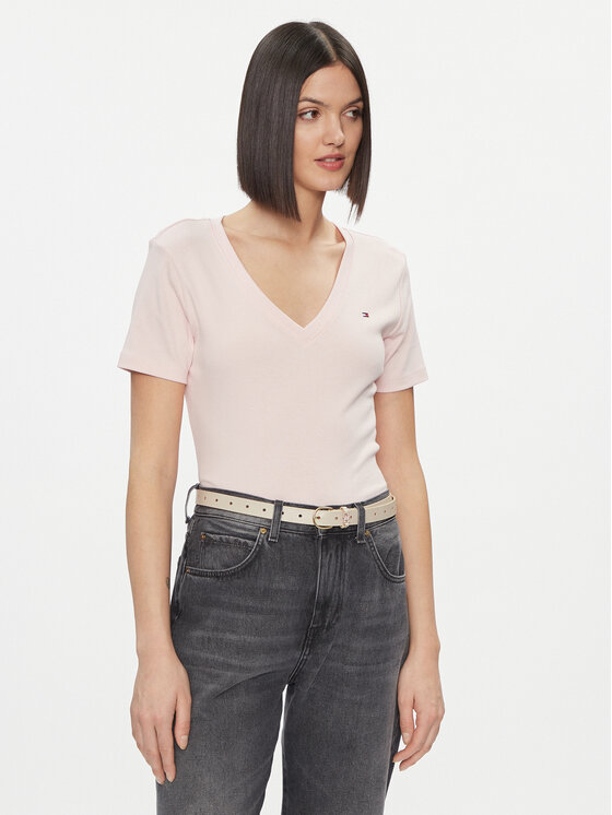 Tommy Hilfiger T-Shirt New Cody WW0WW40584 Różowy Slim Fit