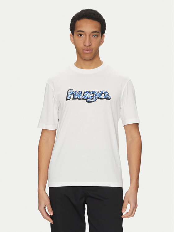 HUGO T-Shirt Nugibol 50542932 Biały Regular Fit
