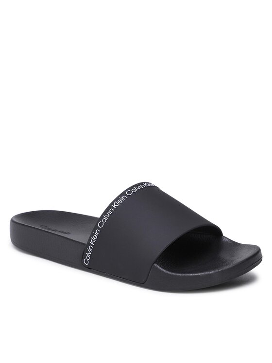 Calvin Klein Klapki Pool Slide Rubber HM0HM00981 Czarny