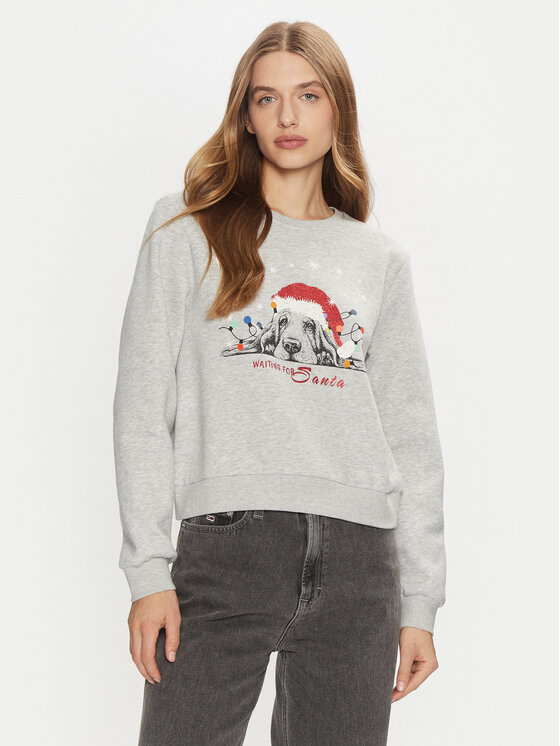 ONLY Bluza Yda Xmas 15270956 Szary Regular Fit