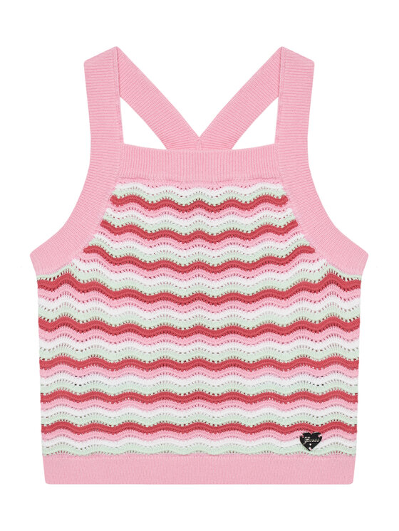 Guess Top J5GR06 Z3MR1 Różowy Regular Fit