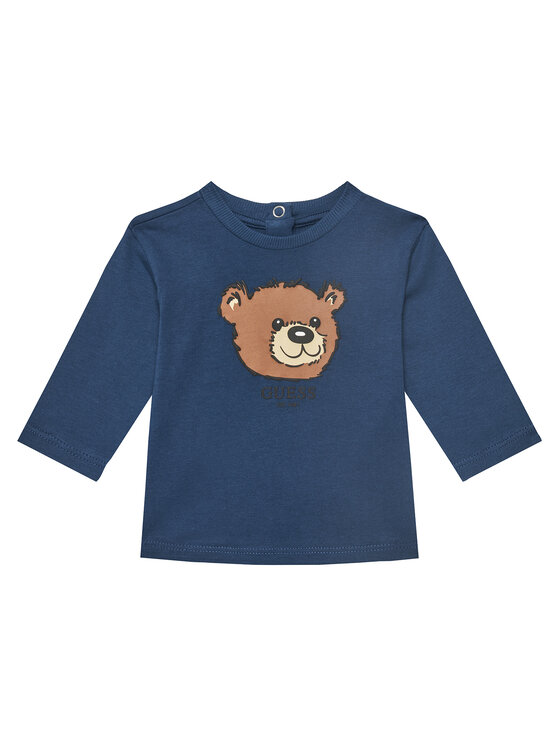 Guess Bluzka I5YI02 K8HM4 Granatowy Regular Fit