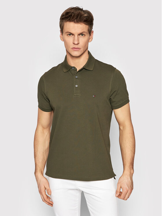 Tommy Hilfiger Polo 1985 MW0MW17771 Zielony Slim Fit