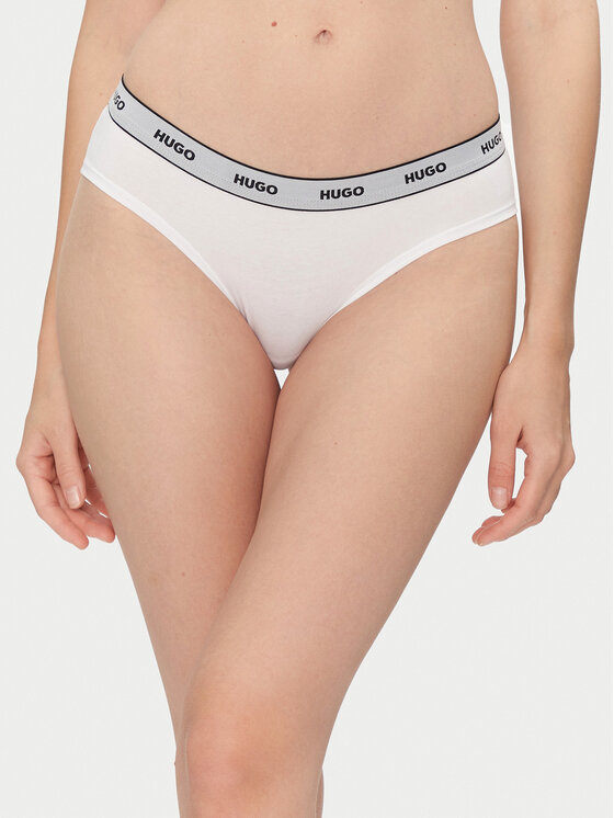 HUGO Komplet 3 par fig klasycznych Triplet Pack Briefs 50545694 Biały