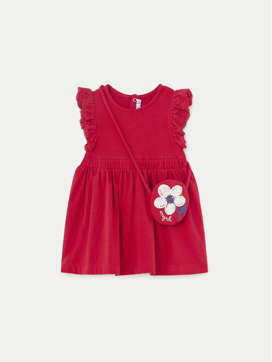 Mayoral Sukienka letnia 1919 Czerwony Regular Fit