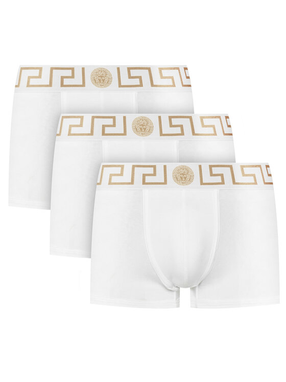 Versace Komplet 3 par bokserek AU10326 Biały