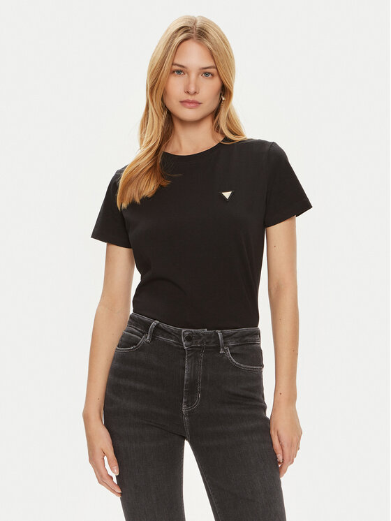 Guess T-Shirt V4YI09 J1314 Czarny Regular Fit
