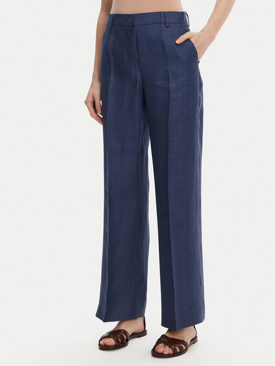 Weekend Max Mara Spodnie materiałowe Malizia 2515131052 Granatowy Regular Fit