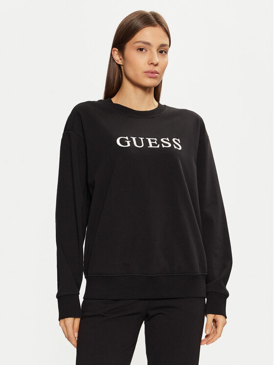 Guess Bluza O5RQ03 KCO31 Czarny Regular Fit