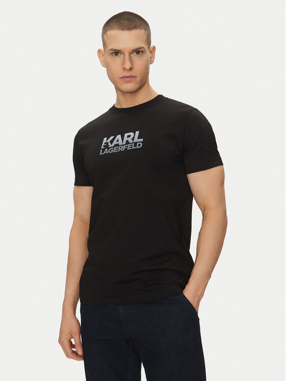 KARL LAGERFELD T-Shirt 755064 552241 Czarny Regular Fit