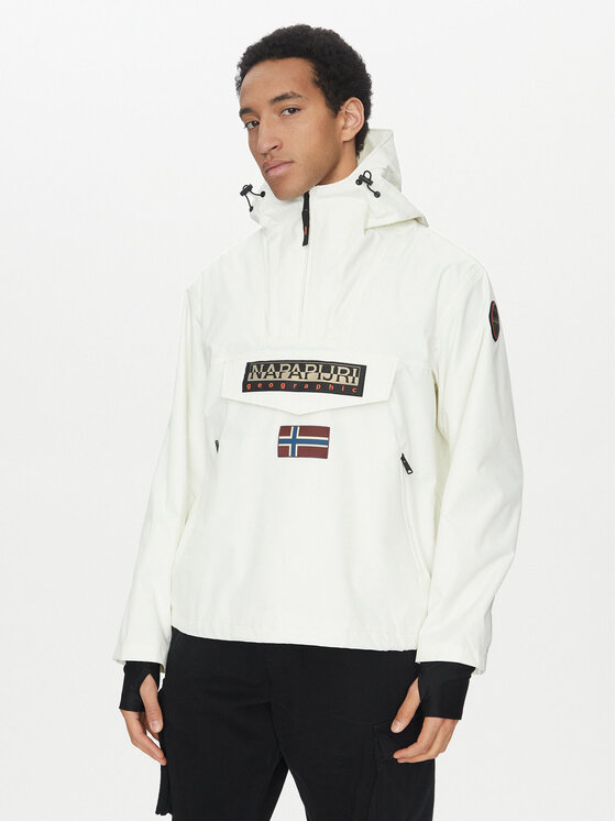 Napapijri Kurtka anorak Rainforest Next Sum NP0A4ILW Biały Loose Fit