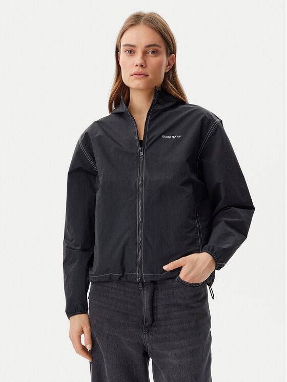 Guess Jeans Kurtka przejściowa W5GL29 WH8N2 Czarny Regular Fit