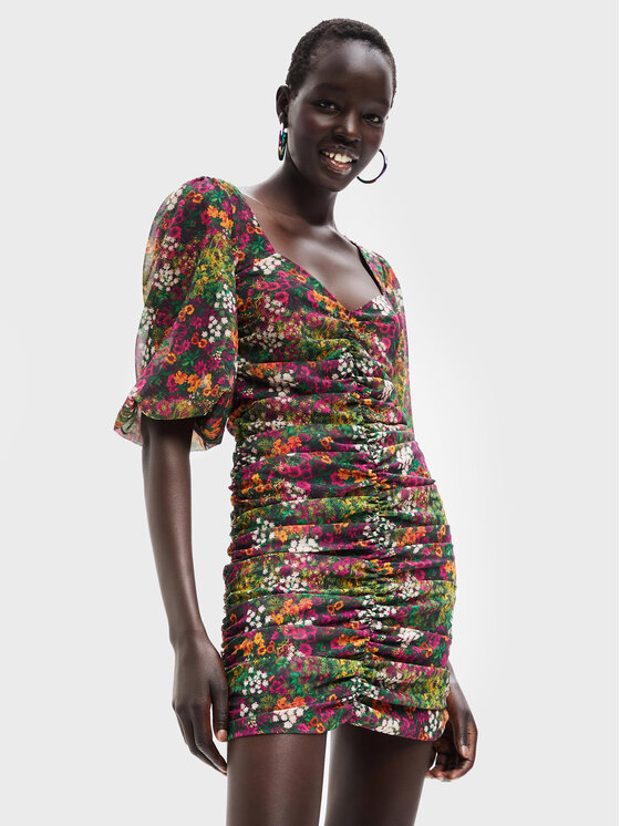 Desigual Sukienka codzienna Lara 22WWVW47 Kolorowy Slim Fit