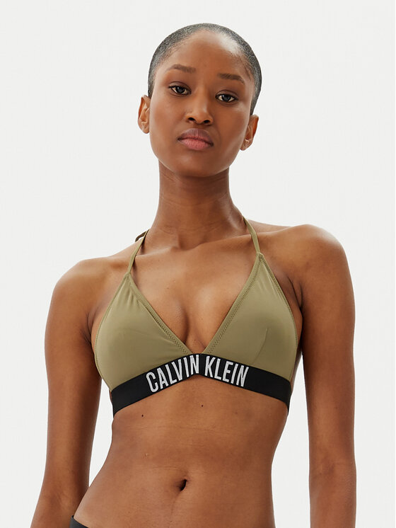 Calvin Klein Swimwear Góra od bikini KW0KW02854 Zielony
