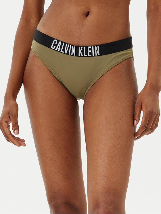 Calvin Klein Swimwear Dół od bikini KW0KW02856 Zielony