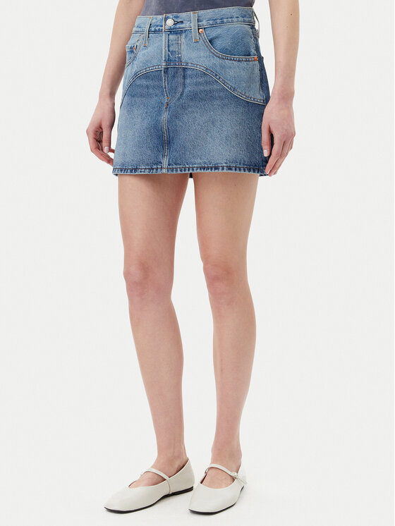 Levi's® Spódnica jeansowa Western 501® 001VJ-0001 Niebieski Regular Fit