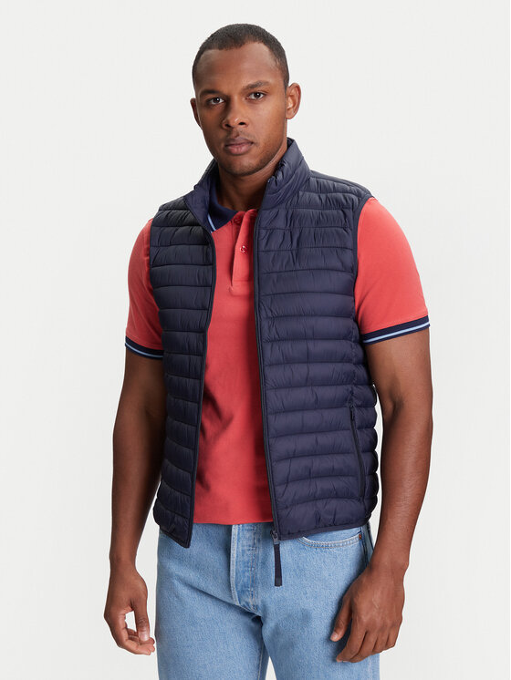 United Colors Of Benetton Kamizelka 2TWDUJ00P Granatowy Regular Fit