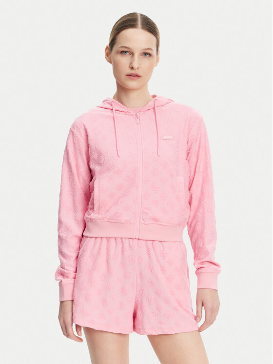Guess Bluza V5GQ00 KCT02 Różowy Regular Fit
