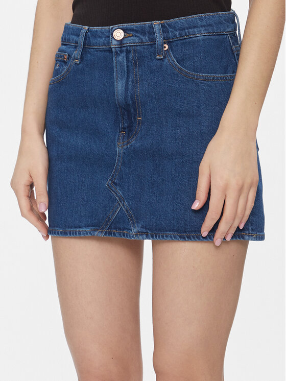 Tommy Jeans Spódnica jeansowa Izzie DW0DW17287 Niebieski Regular Fit