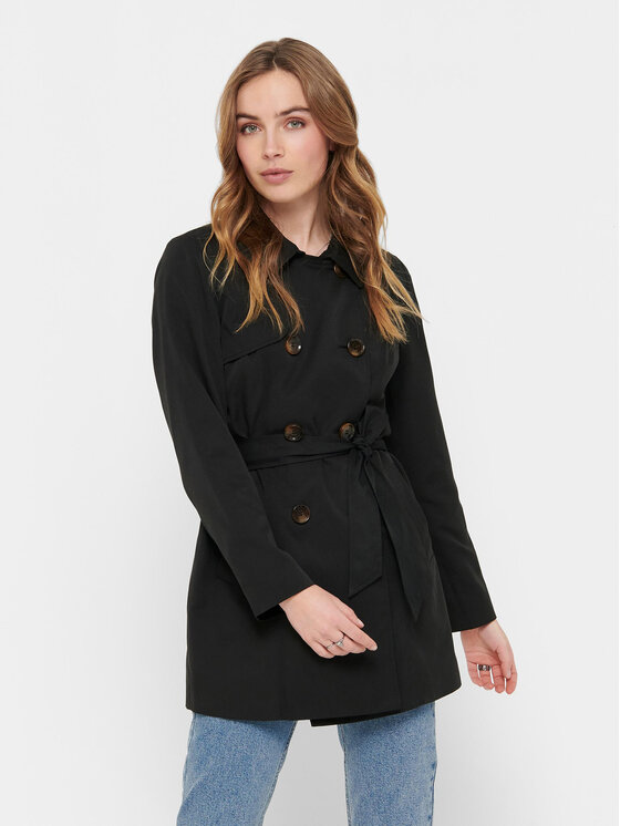ONLY Trencz 15191821 Czarny Regular Fit