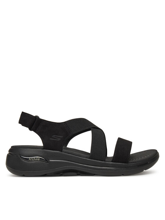 Skechers Sandały Go Walk Arch Fit Sandal-Treasured 140257/BBK Czarny
