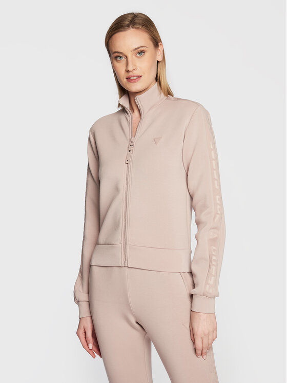 Guess Bluza New Allie Scuba V2YQ17 K7UW2 Beżowy Regular Fit