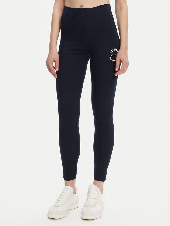 Tommy Hilfiger Legginsy UW0UW05893 Granatowy Slim Fit