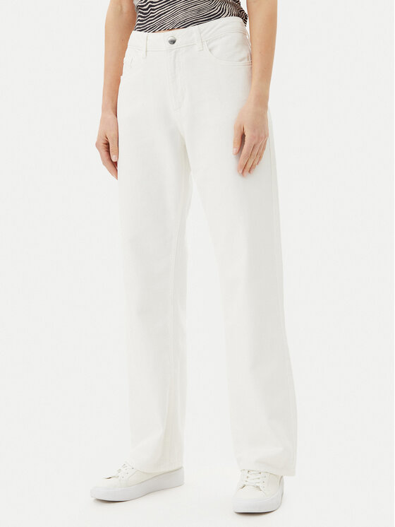 Vila Jeansy Palma 14105535 Biały Wide Leg