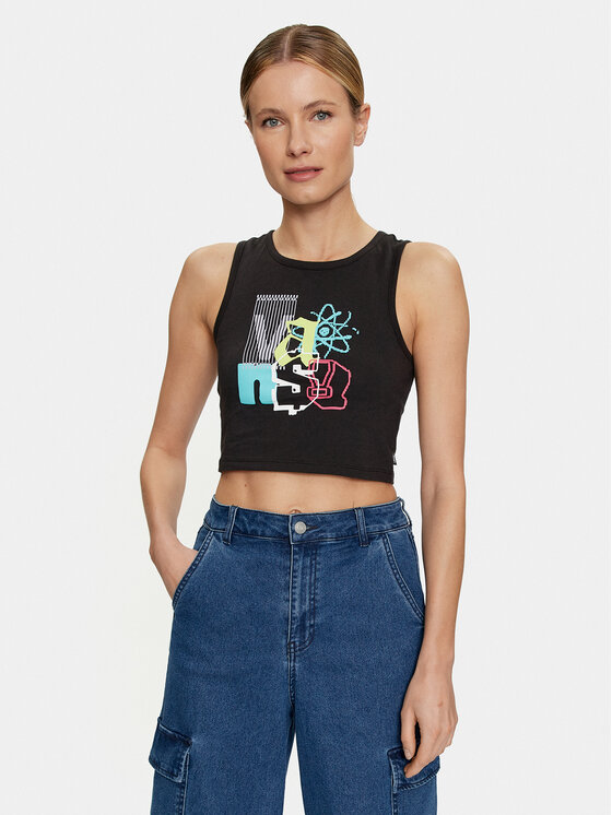 Vans Top Special Character Fitted Tank VN000GZW Czarny Slim Fit