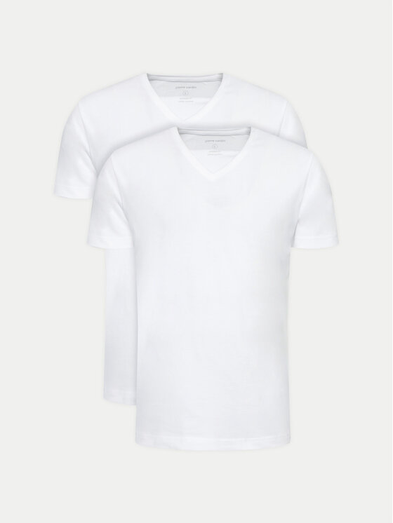 Pierre Cardin Komplet 2 t-shirtów 29991.000.9000 Biały Modern Fit