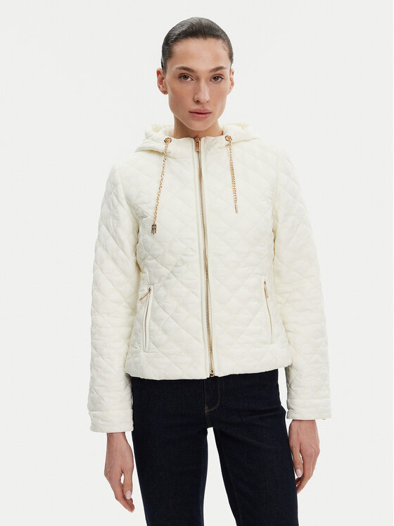 Fracomina Kurtka przejściowa FR25SC3001O42301 Écru Slim Fit