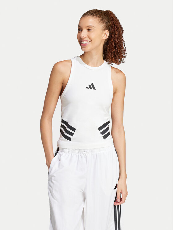 adidas Top Future Icons 3-Stripes JC5419 Biały Slim Fit