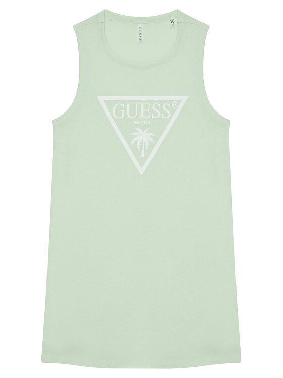 Guess Sukienka codzienna J4GK35 JA914 Zielony Regular Fit