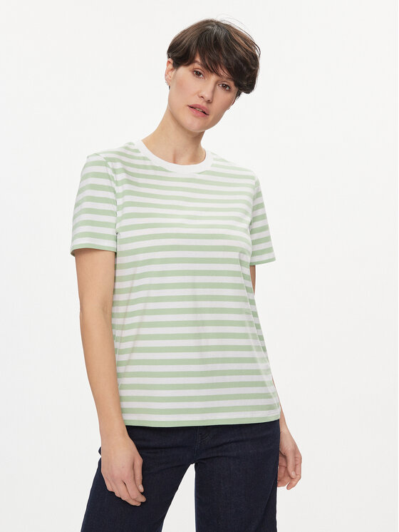 Pieces T-Shirt Ria 17146339 Zielony Regular Fit