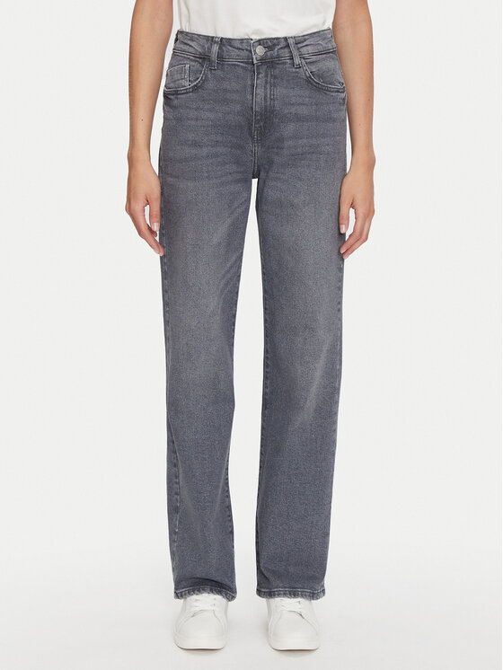 Noisy May Jeansy Yolanda 27030419 Szary Wide Leg