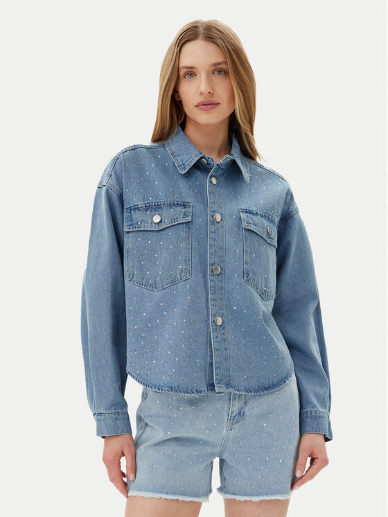 Pieces Kurtka jeansowa Tamra 17157410 Niebieski Regular Fit