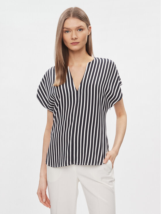 Tommy Hilfiger Bluzka WW0WW41845 Granatowy Relaxed Fit