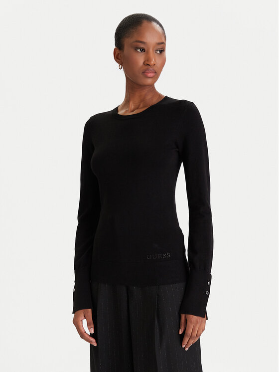 Guess Sweter Elinor W2YR30 Z2V62 Czarny Regular Fit