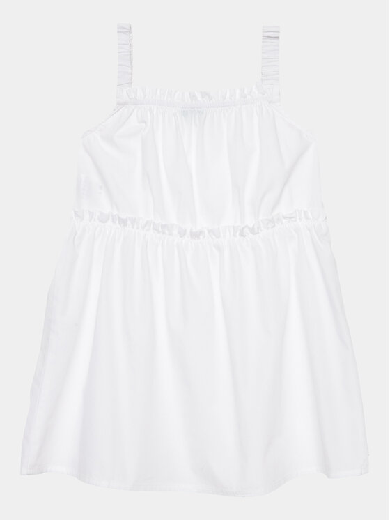 United Colors Of Benetton Sukienka codzienna 4EW7GV00T Biały Regular Fit