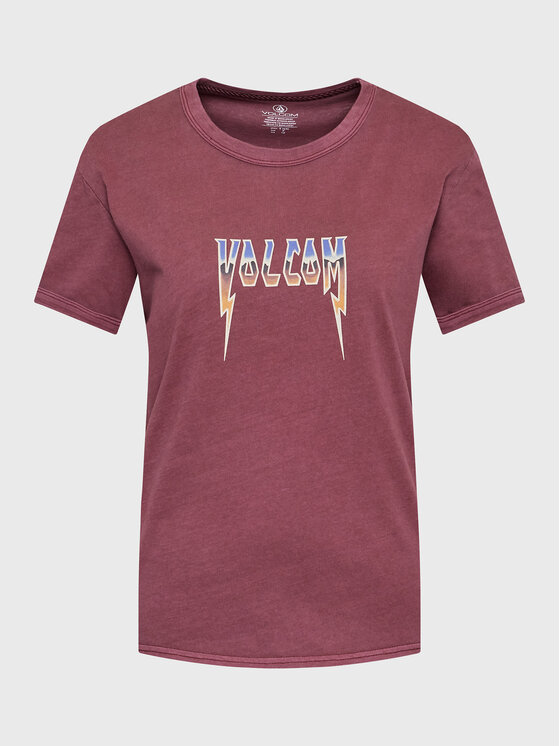 Volcom T-Shirt Truly Ringer B3512307 Bordowy Regular Fit