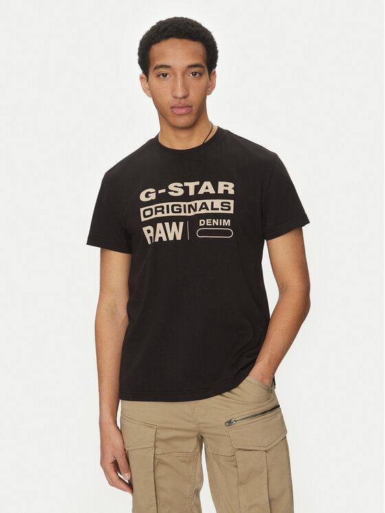 G-Star Raw T-Shirt Originals D25969-C506 1214 Czarny Regular Fit