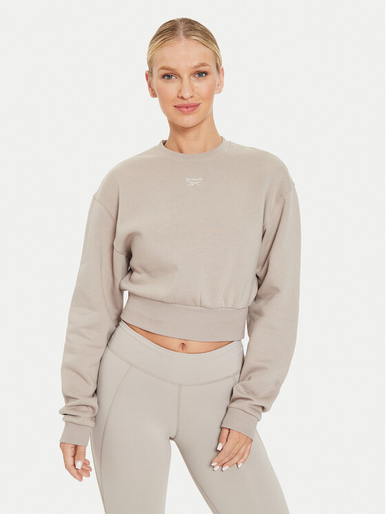 Reebok Bluza Fleece Coverup 100076068 Brązowy Regular Fit