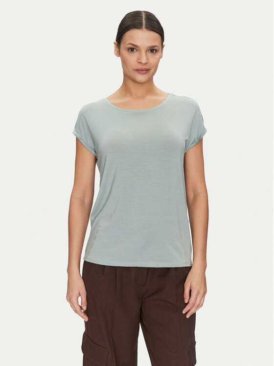 Vero Moda T-Shirt Ava 10284468 Zielony Regular Fit